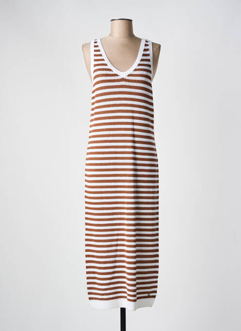 Robe longue sans manche sans manche marron C'EST BEAU LA VIE femme