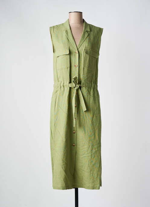 Robe mi-longue sans manche sans manche vert C'EST BEAU LA VIE femme