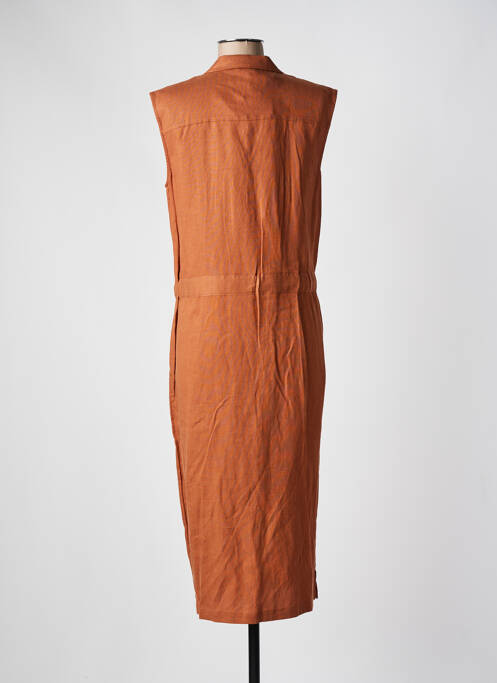Robe mi-longue sans manche sans manche marron C'EST BEAU LA VIE femme