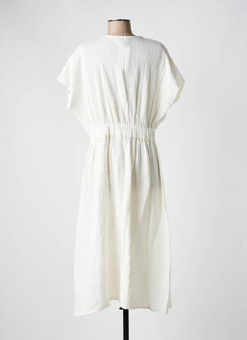 Robe mi-longue blanc C'EST BEAU LA VIE pour femme
