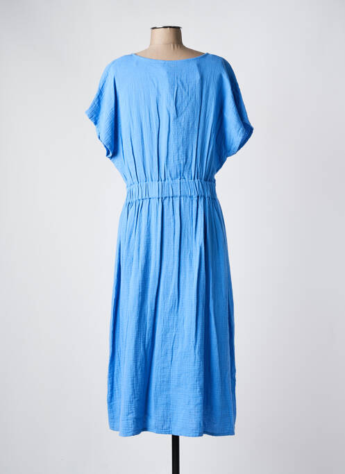 Robe mi-longue bleu C'EST BEAU LA VIE pour femme
