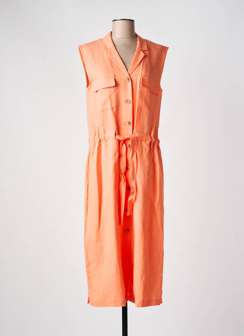Robe mi-longue orange C'EST BEAU LA VIE pour femme