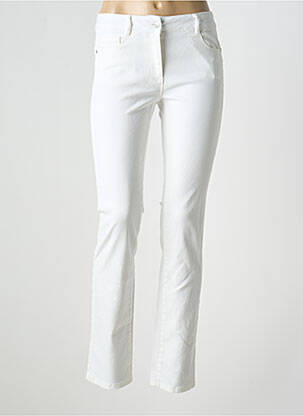 Jeans coupe slim stretch taille normale blanc C'EST BEAU LA VIE femme