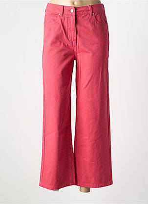 Jeans coupe large stretch taille haute rose C'EST BEAU LA VIE femme