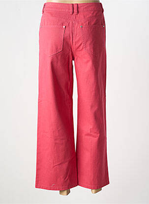 Jeans coupe large stretch taille haute rose C'EST BEAU LA VIE femme