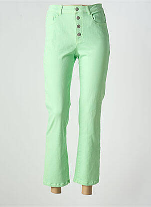 Jeans coupe droite taille haute taille haute vert C'EST BEAU LA VIE femme