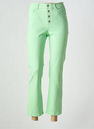 Jeans coupe droite taille haute taille haute vert C'EST BEAU LA VIE femme