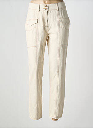 Jeans coupe slim stretch taille normale beige C'EST BEAU LA VIE femme