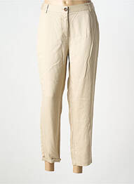 Pantalon chino tissage popeline taille normale beige C'EST BEAU LA VIE femme