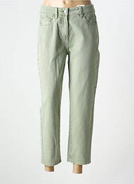 Jean coupe mom stretch taille haute vert C'EST BEAU LA VIE femme