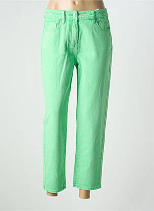 Jean coupe mom poches taille haute vert clair C'EST BEAU LA VIE femme