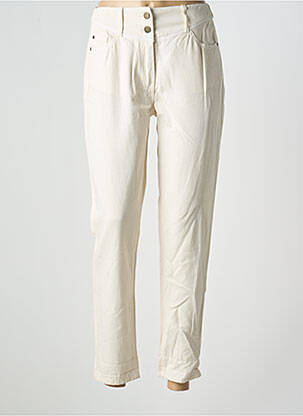 Jeans coupe droite taille haute taille haute beige C'EST BEAU LA VIE femme