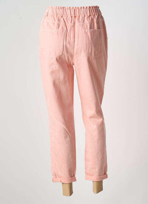 Jean coupe mom stretch taille haute rose C'EST BEAU LA VIE femme