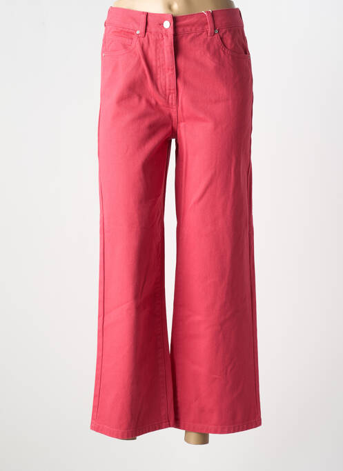 Jeans coupe large stretch taille haute rose C'EST BEAU LA VIE femme