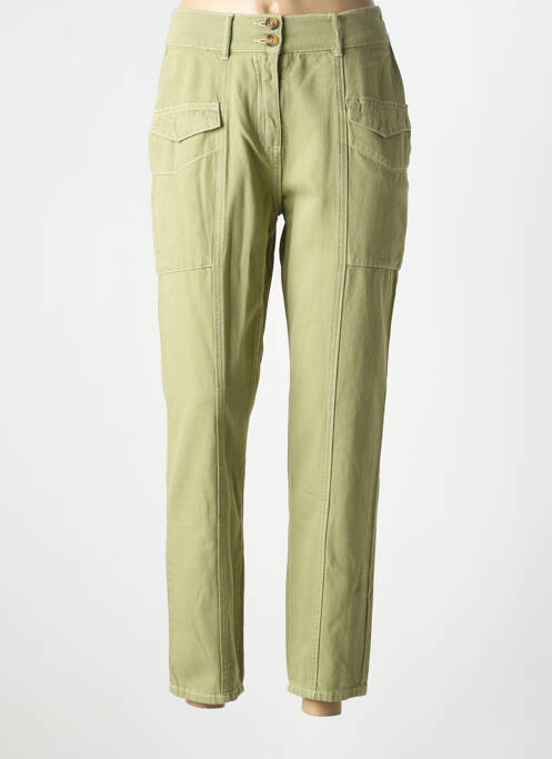 Jeans coupe slim stretch taille normale vert C'EST BEAU LA VIE femme