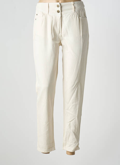 Jeans coupe droite taille haute taille haute beige C'EST BEAU LA VIE femme