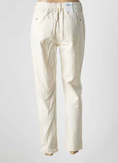 Jeans coupe droite taille haute taille haute beige C'EST BEAU LA VIE femme
