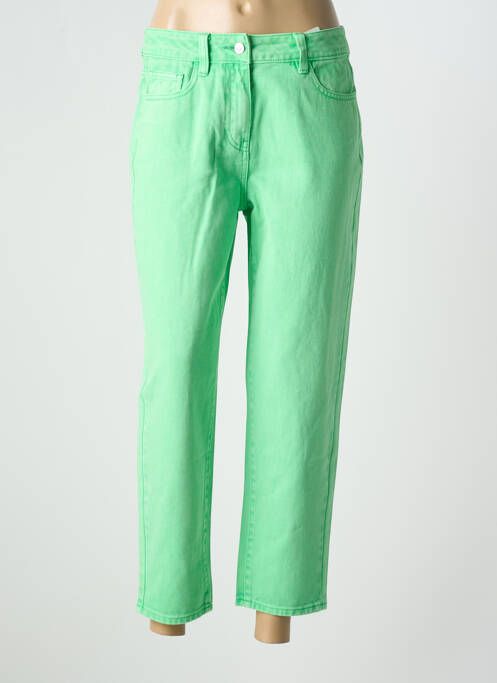 Jean coupe Mom vert clair C'EST BEAU LA VIE pour femme