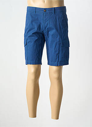 Bermuda stretch taille normale bleu CAMBRIDGE homme