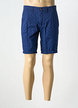 Bermuda stretch taille normale bleu CAMBRIDGE homme