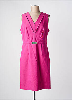 Robe mi-longue sans manche sans manche rose JULIE GUERLANDE femme