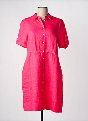Robe mi-longue manches courtes manches courtes rose JULIE GUERLANDE femme