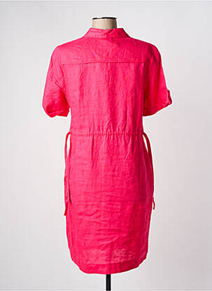 Robe mi-longue manches courtes manches courtes rose JULIE GUERLANDE femme