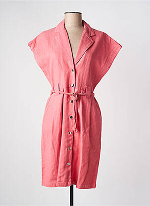 Robe mi-longue manches courtes manches courtes orange JULIE GUERLANDE femme
