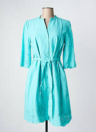 Robe mi-longue manches 3/4 manches 3/4 bleu JULIE GUERLANDE femme