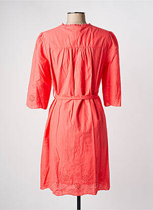 Robe mi-longue manches 3/4 manches 3/4 orange JULIE GUERLANDE femme