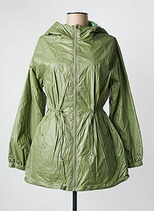 Coupe-vent poches a capuche vert C'EST BEAU LA VIE femme