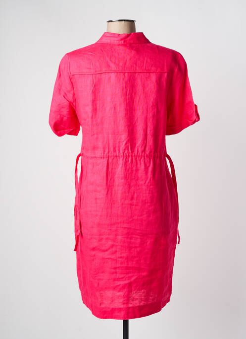 Robe mi-longue manches courtes manches courtes rose JULIE GUERLANDE femme