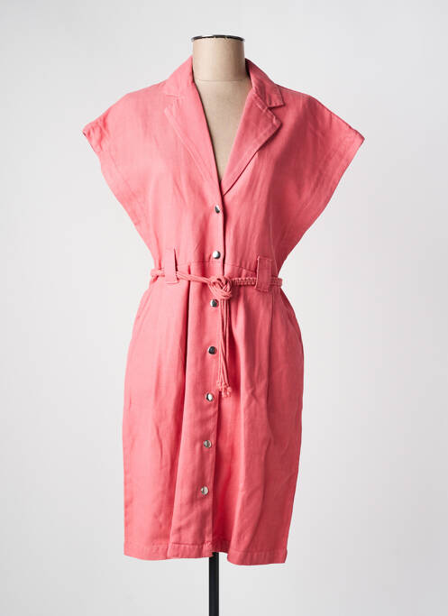 Robe mi-longue manches courtes manches courtes orange JULIE GUERLANDE femme