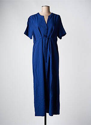 Robe longue manches courtes manches courtes bleu C'EST BEAU LA VIE femme