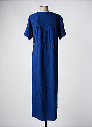 Robe longue manches courtes manches courtes bleu C'EST BEAU LA VIE femme