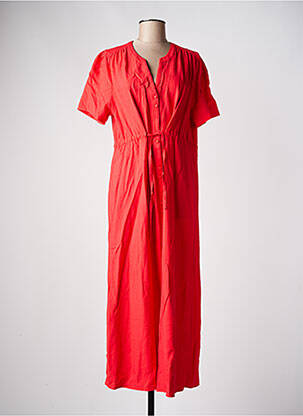 Robe longue manches courtes manches courtes rouge C'EST BEAU LA VIE femme