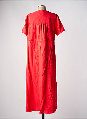 Robe longue manches courtes manches courtes rouge C'EST BEAU LA VIE femme