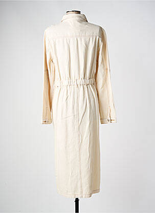 Robe mi-longue manches longues manches longues beige C'EST BEAU LA VIE femme