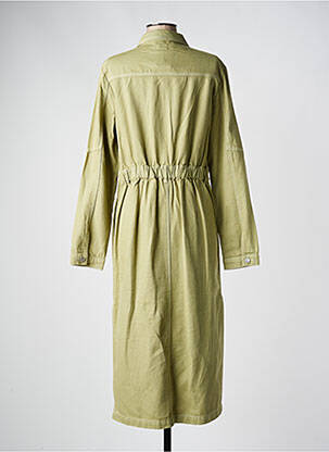 Robe mi-longue manches longues manches longues vert C'EST BEAU LA VIE femme