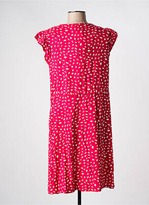 Robe mi-longue manches courtes manches courtes rose C'EST BEAU LA VIE femme