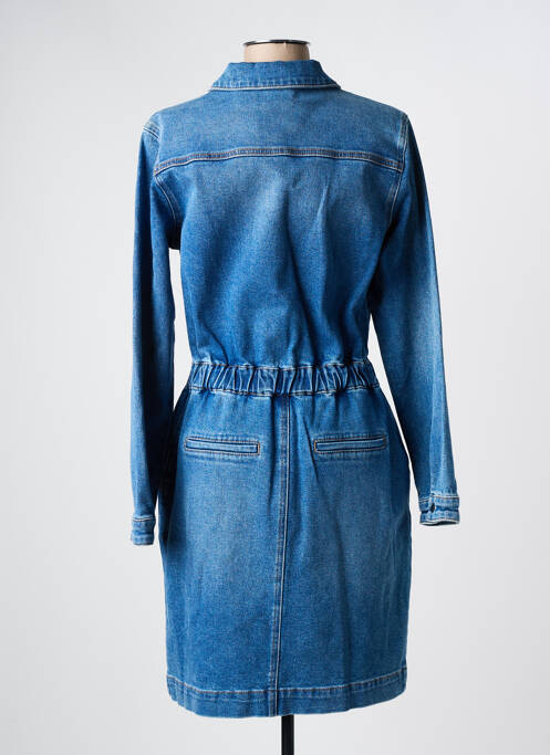 Robe mi-longue manches longues manches longues bleu C'EST BEAU LA VIE femme