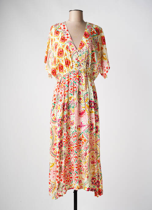 Robe longue jaune C'EST BEAU LA VIE pour femme