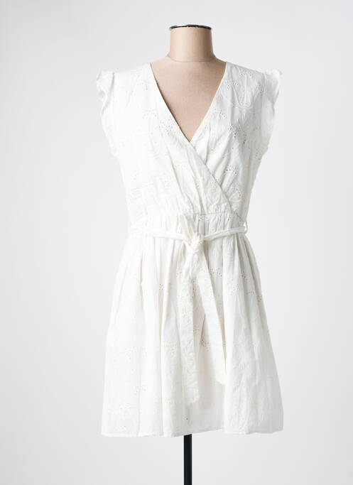 Robe mi-longue blanc C'EST BEAU LA VIE pour femme