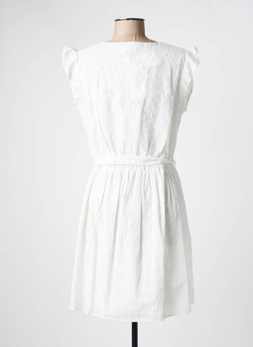Robe mi-longue blanc C'EST BEAU LA VIE pour femme