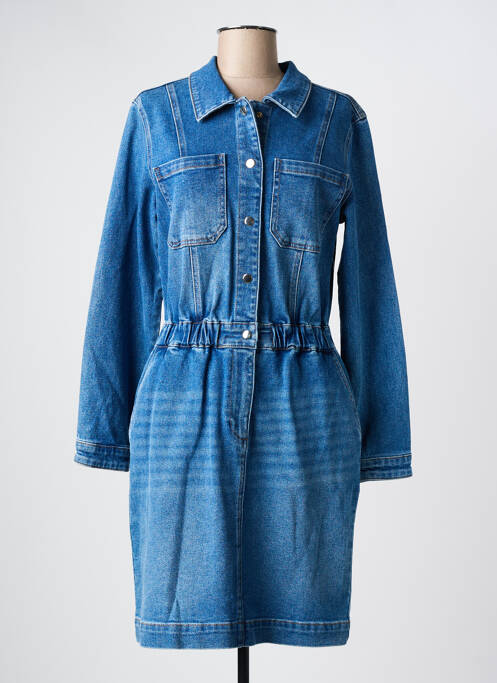 Robe mi-longue bleu C'EST BEAU LA VIE pour femme