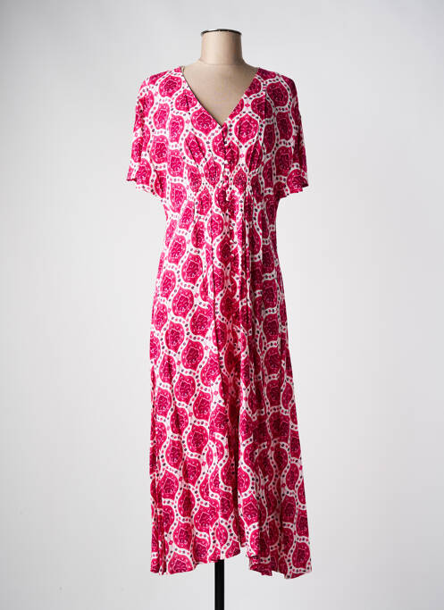 Robe mi-longue rose C'EST BEAU LA VIE pour femme