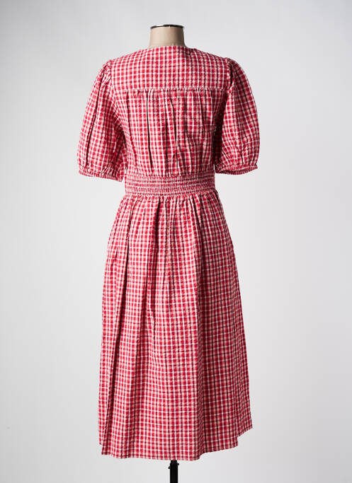 Robe mi-longue rouge C'EST BEAU LA VIE pour femme