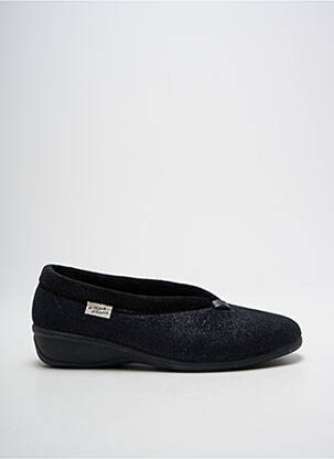 Chaussons/pantoufles bout rond talon plat jusqu'à 3cm noir LA MAISON DE L'ESPADRILLE femme