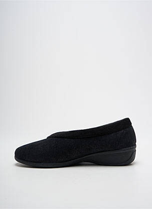 Chaussons/pantoufles bout rond talon plat jusqu'à 3cm noir LA MAISON DE L'ESPADRILLE femme