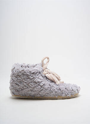 Chaussons/pantoufles bout rond talon plat jusqu'à 3cm gris RONDINAUD femme